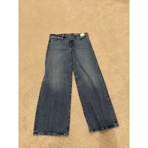 J.CREW  NWT  84' Low Rise Wide-Leg Blue Full-Length Jean Size 30